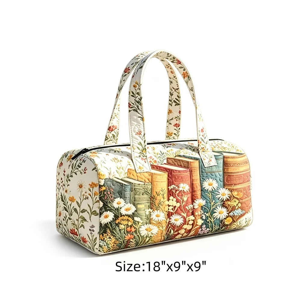 Tropical Starry Night Duffel Bag Flamingo Palm Tree Print Travel Navy Blue Quilted Overnight Bag for Women Summer Beach Vacation