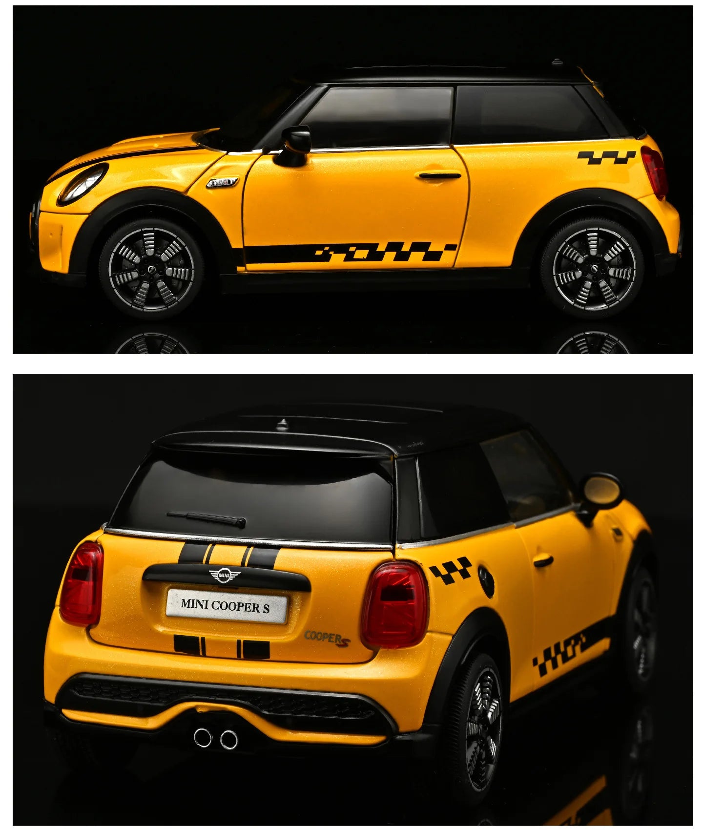1 24 Scale Mini Cooper S Modified Diecast Pull Back Model Car with Sound and Light