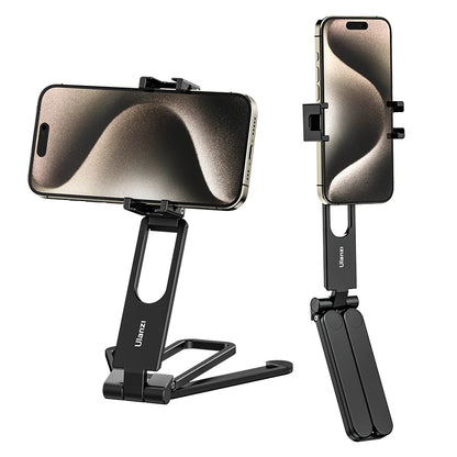 Foldable Phone Tripod Mini Pocket Tripod for Phone Vertical Horizontal Shooting Expansion Video Light Microphone