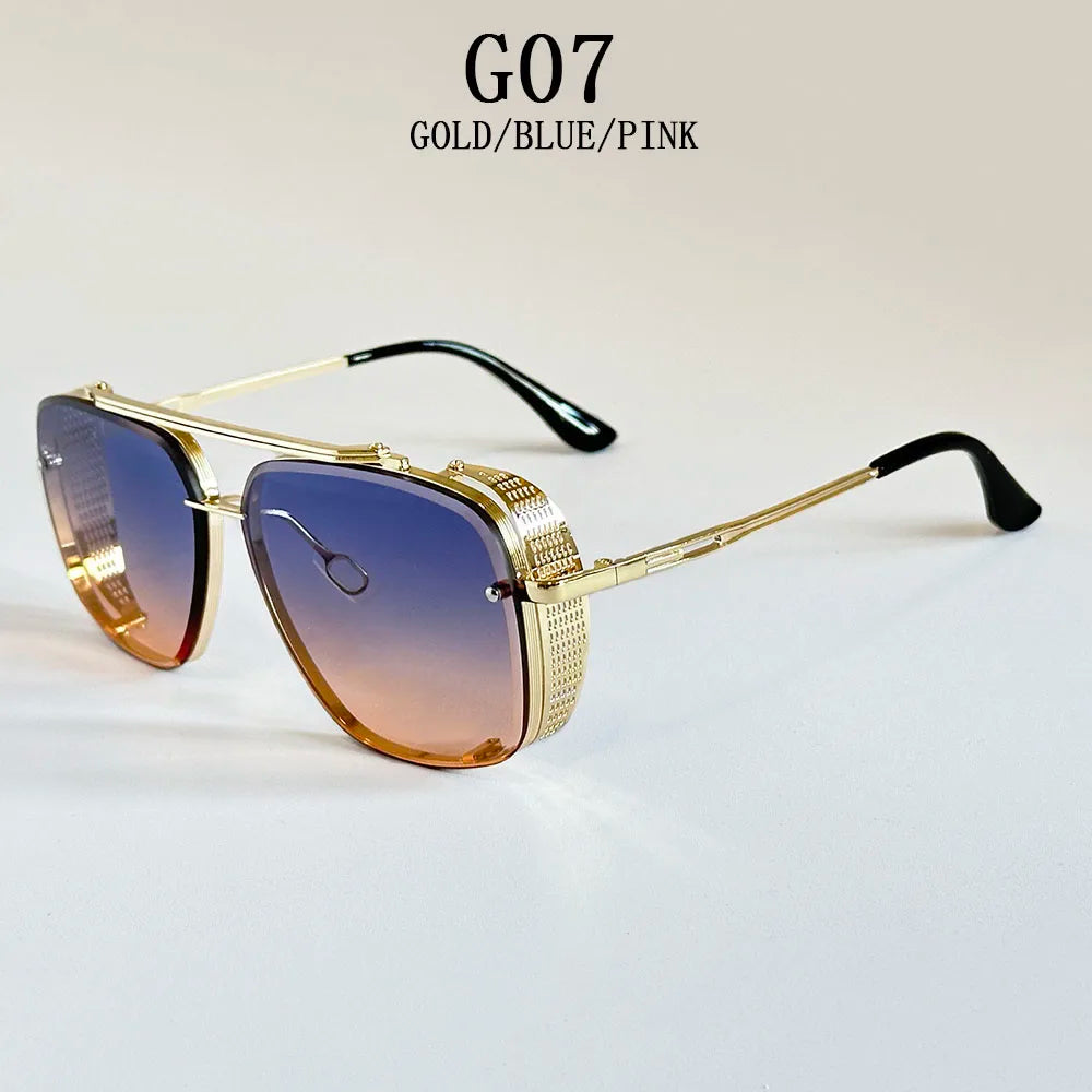 Steampunk Square Sunglasses With UV400 Protection