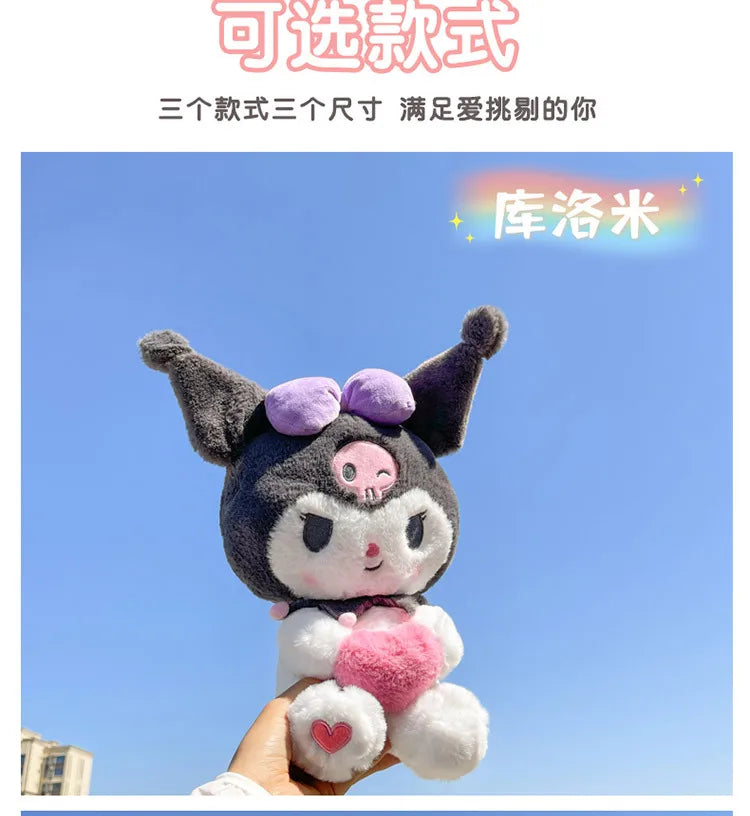 Sanrio Kawaii Kuromi My Melody Cinnamoroll Plush Toy Stuffed Doll for Kids Birthday Xmas Gift Large Cute Pillow for Sleeping