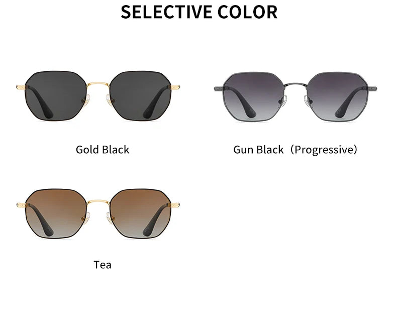 Retro Rectangle Women Polarized Sunglasses Metal Frame UV Protection Fashion Eyewear