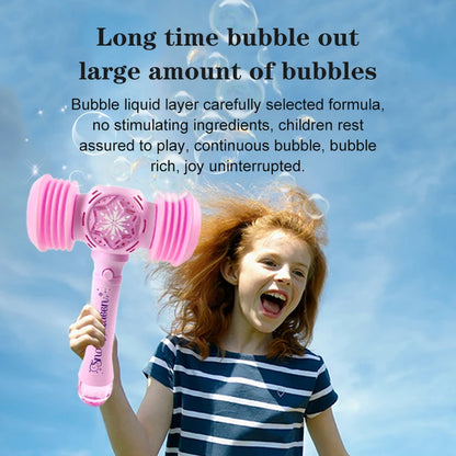 2 In 1 Toy Hammer Automatic Bubble Machine, Princess Toys