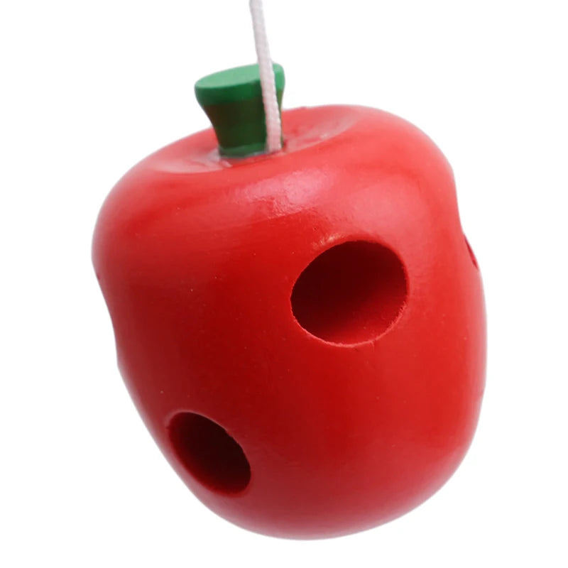 Montessori Wooden Toys for  1 2 3 Years Early Learning Educational Toys Watermelon Cheese Threading Puzzle Games 0 12 Months