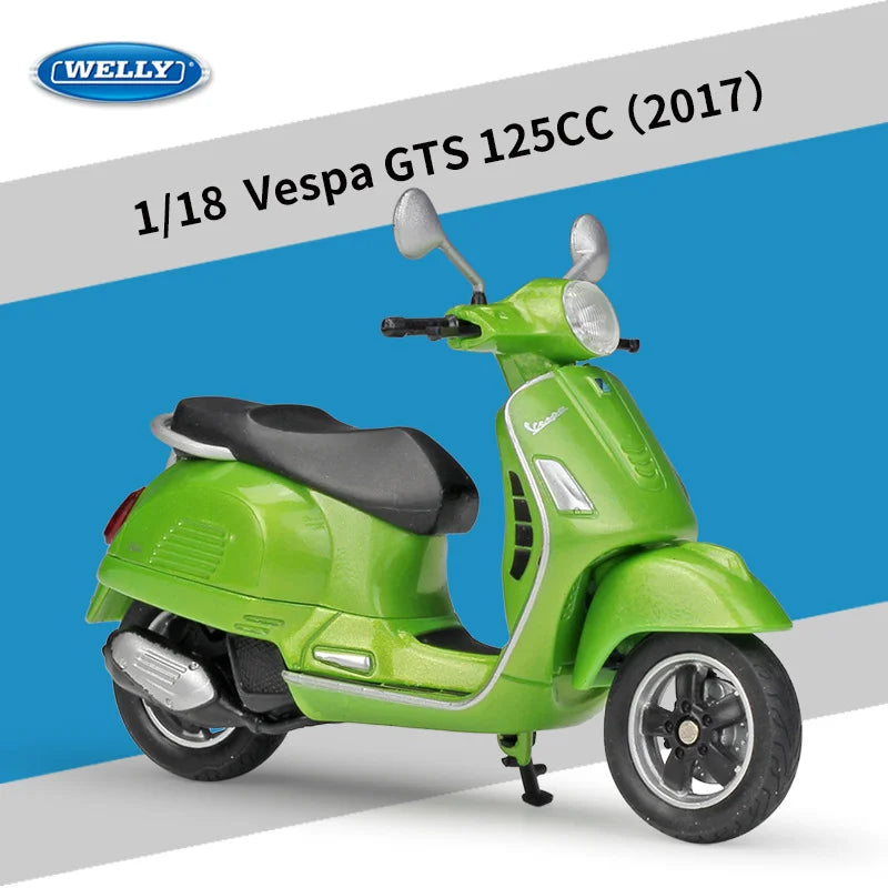 Diecast Vespa Classic Scooter Model 1 to 18 Scale