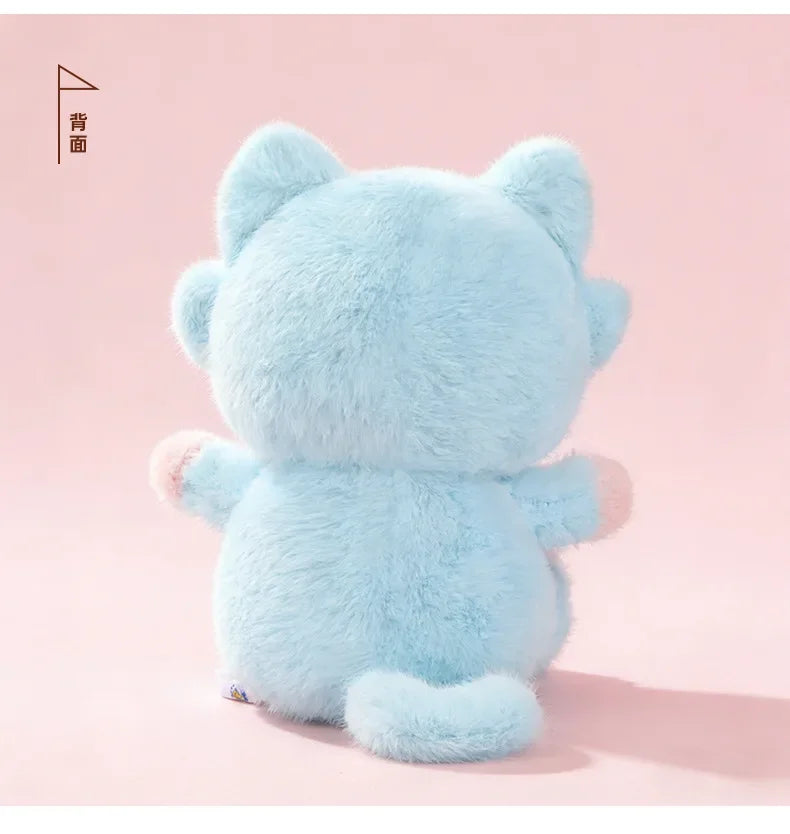 Purple Moon Ghost Cat Plush Toy With Mini Cat Pendant