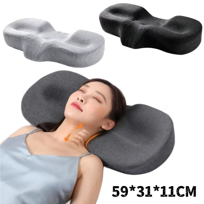 Memory Sponge Sleeping Pillow Cervical Traction Massage Pillow Ergonomic Concave Pillow Headrest Stop Snoring