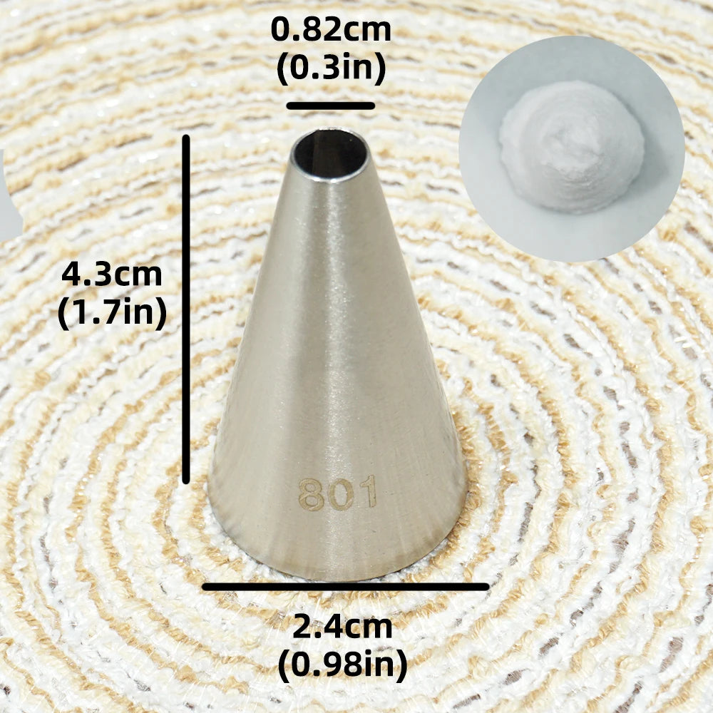 Multiple Large Metal Cake Cream Decoration Tips Pastry Tools Stainless Steel Piping Icing Nozzle Cupcake Head Dessert Decorators