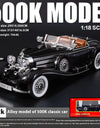 Diecast 1/18 1936 500K Classic Car Alloy Metal Model Sound And Light Toy Collect Display Ornament