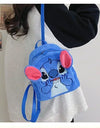 Disney Plush Backpack Ins Japanese Blue Stitch Funny Cartoon Large-Capacity Student Backpack Kindergarten Bag