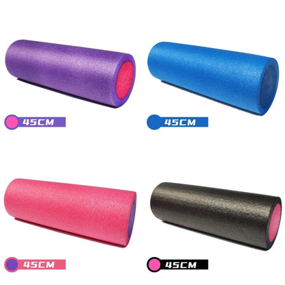 45x15cm PE Yoga Column Fitness Yoga Muscle Relaxation Roller Massage Stick Solid Foam Roller