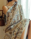 Boho Plaid Blanket Simple Throw Winter Warmer Blankets Decorative Sofa Cover Knitted Soft Shawl
