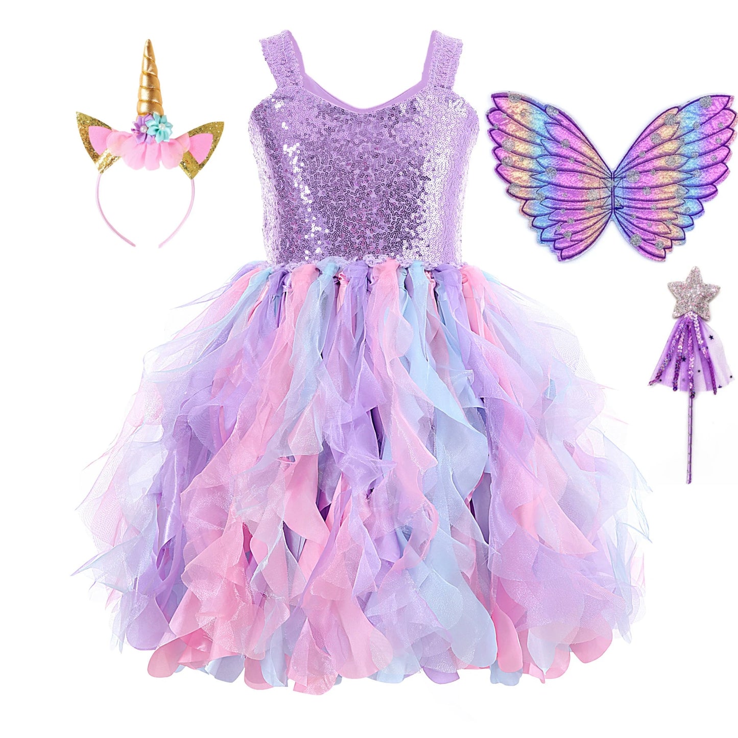 Sequin Pageant Dress with Spiral Hem Birthday Party Gown