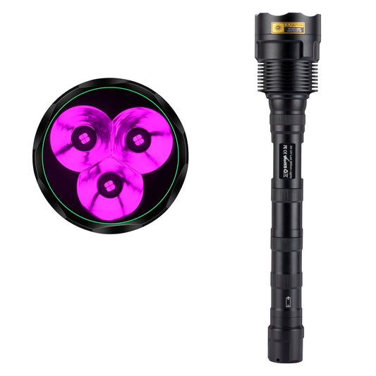 60W 365nm 395nm UV LED Blacklight Flashlight