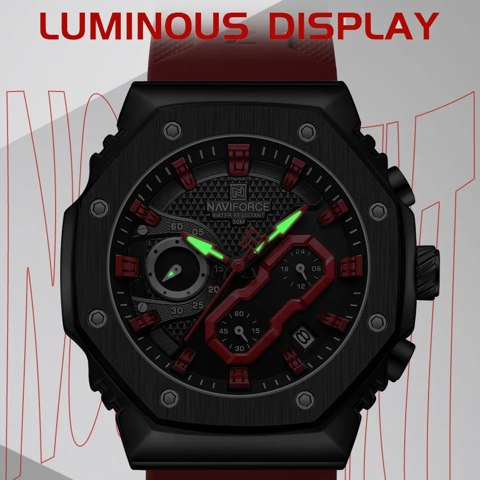 Watch Fashion Sport Waterproof Couple Lovers Quartz Wristwatches Luminous Silicone Strap Clock