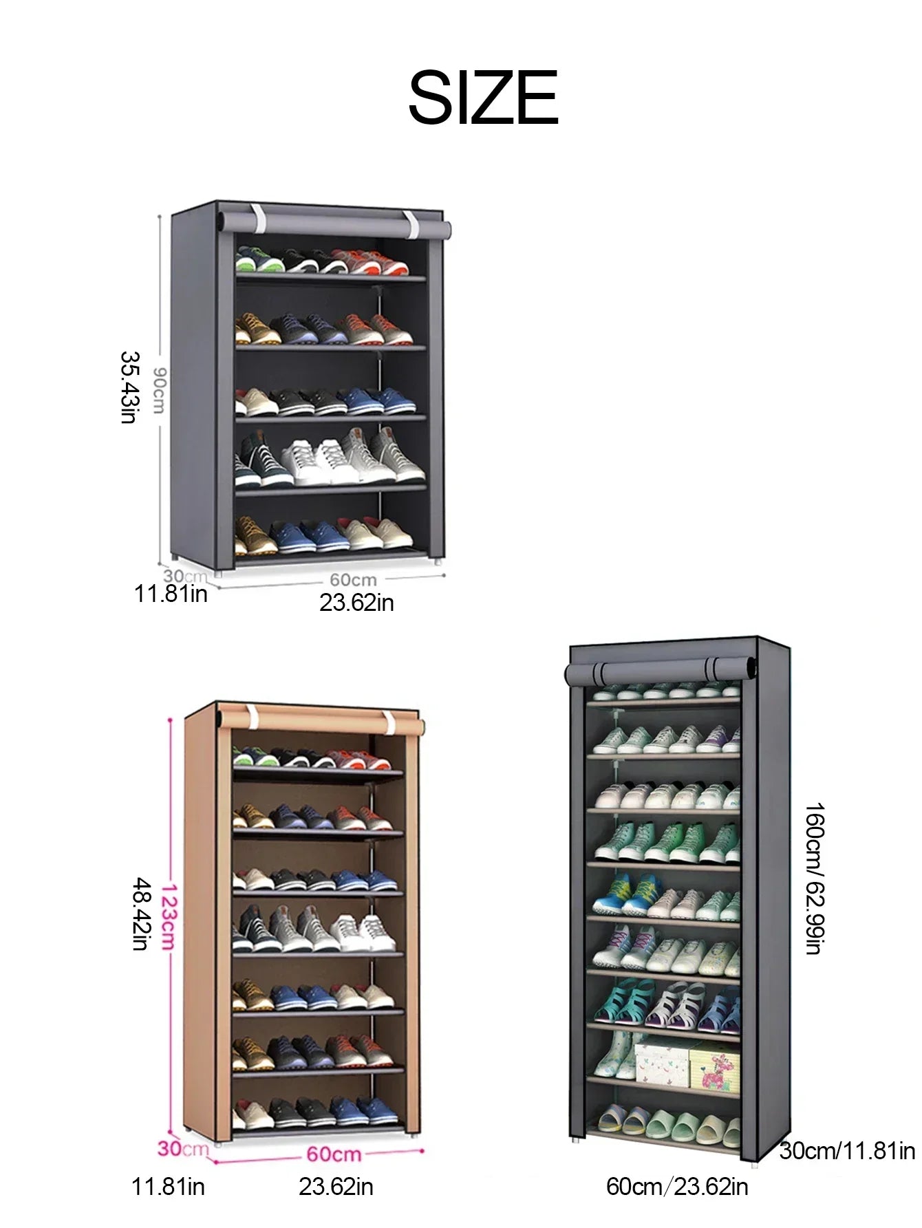 Dustproof Shoe Rack Multilayer Shoe Cabinet Organizer Nonwoven Home Furniture Space-saving Cabinets Shoe Shelf Hallway Entryway