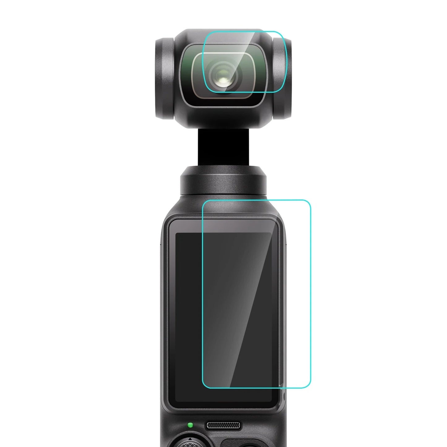 For DJI OSMO Pocket 3 9H 2.5D HD Tempered Glass Lens Protector + Screen Film