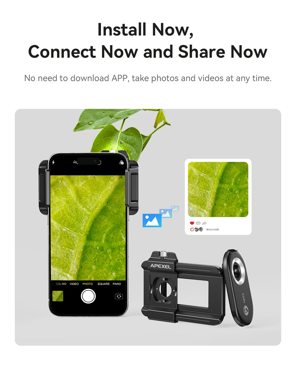 4 in 1 Smartphone Microscope Lens Kit with Universal Clip