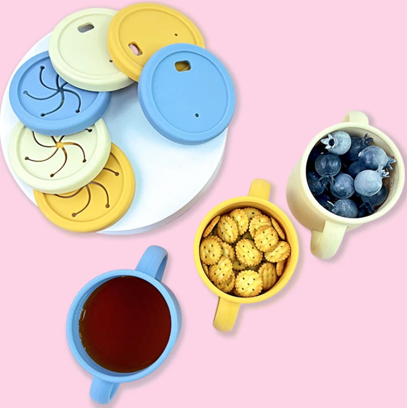 9/7/6 Silicone Baby Dinnerware Set Square Plate Baby Suction Bowl Straw Cup Wooden Spoon Fork Kids Tableware Children Dishes