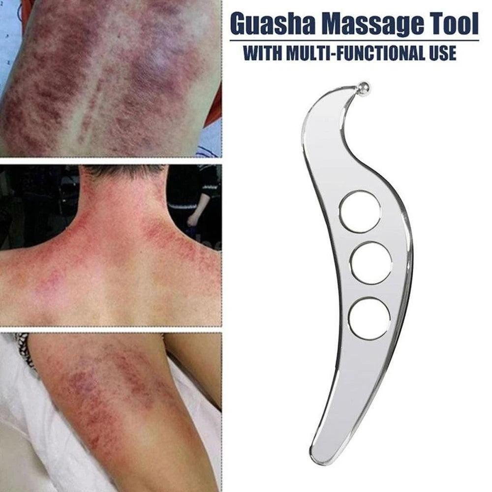 Stainless Steel Gua Sha Guasha Plate Massager Tool Scraper Physical Therapy Loose Muscle Meridian Massage Machine Spa Board Tool