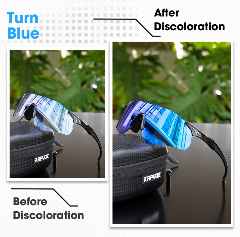 Color Photochromic Cycling Sunglasses Outdoor Running Sunglasses UV400 Men MTB Cycling Glasses Women Road Bike Glasses