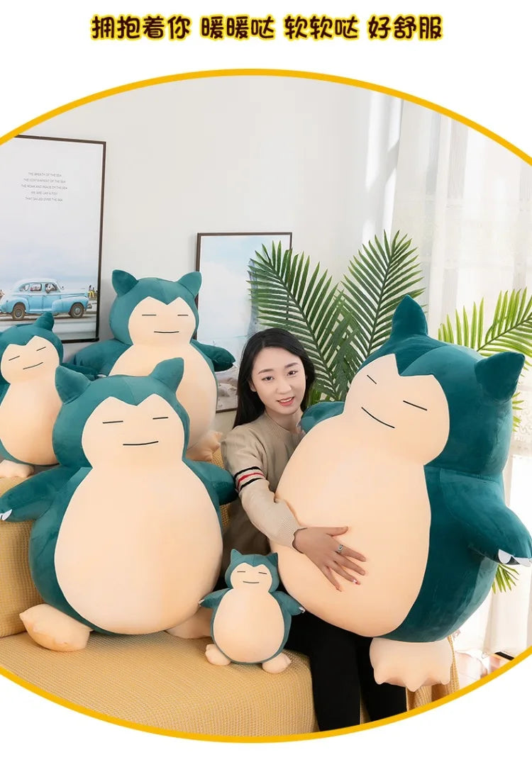 Hot 60cm Kawaii Snorlax Plush Toy Anime Pokemon Stuffed Doll Large Cute Baby Gift Kids Birthday Xmas Present Wholesale