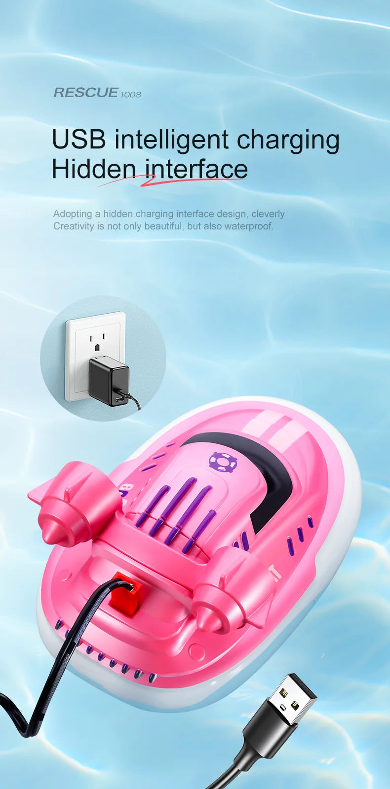 Mini Rc Boat 1/32 Radio Remote Controlled High Speed Ship with Led Light Palm Boat Summer Water Toy Pool Toys Models Gifts