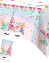 Unicorn Party Disposable Tablecloth Unicorn Birthday Party Decoration Girl Disposable Tableware Tablecloth Girls Baby Shower
