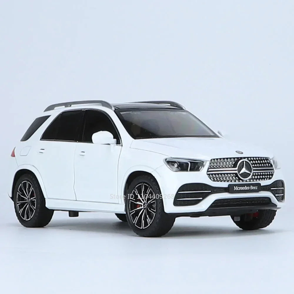 1:24 Scale S400L GLE350 Car Toy Model Doors Opened Sound Light Pull Back Metal Diecast Miniature Vehicle Collection Gift