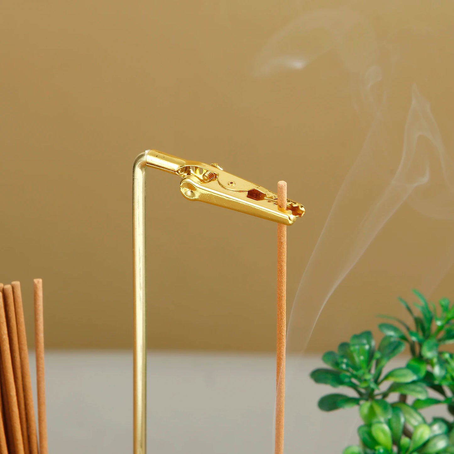 2 in 1 Incense Holder for Sticks Anti-Ash Flying Incense Burne with Removable Glass Ash Catcher and Incense Sticks Organizer