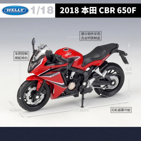 1 18 Scale Honda CBR650F Diecast Motorcycle Model