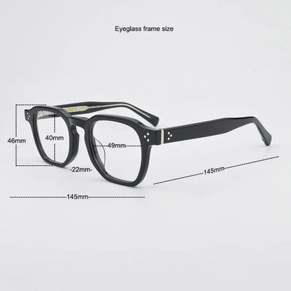 Vintage optical glasses frame men eyeglasses Acetate myopia prescription Retro fashion spectacle frames