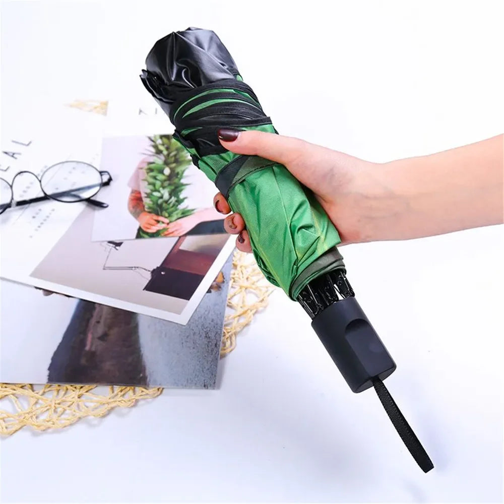 Banana Leaf Umbrella Manual Uv Folding Parasol Umbrella