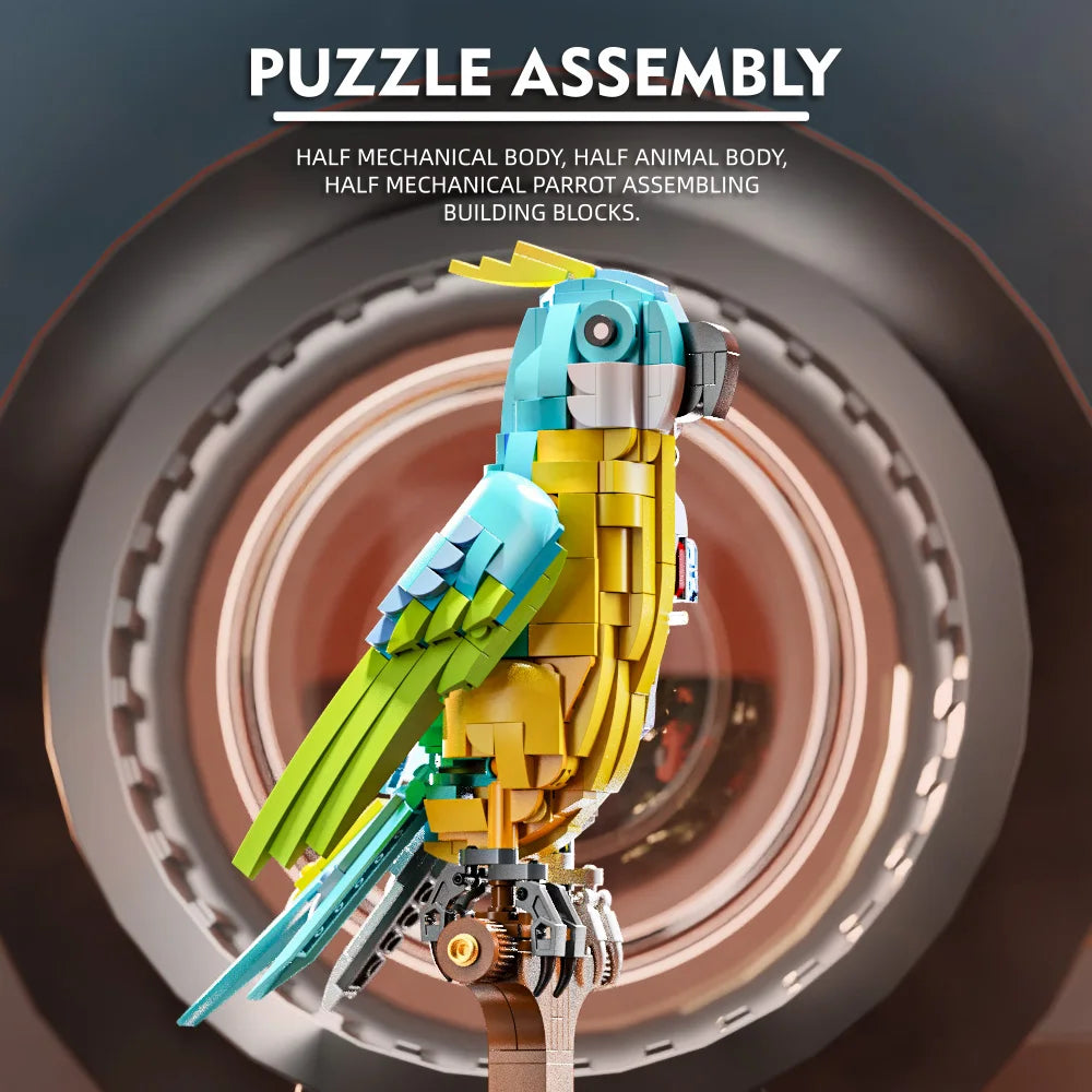 Parrot Building Blocks Kit Bird Animal Model Toys Creative Gifts for Adults for Home Decor and Office Art 688 Pieces