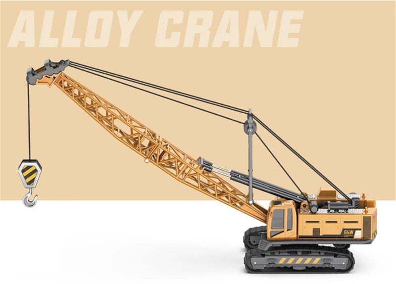 Toys for Boys Alloy Tractor Kids Excavator Bulldozer Miniature Crane Truck Model Diecast Farm Engineering Vehicle Children Gifts