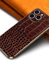 Genuine Leather Phone Case for iPhone 16 15 Pro Max 14ProMax Luxury Soft Edges Shockproof Camera Protection Cover