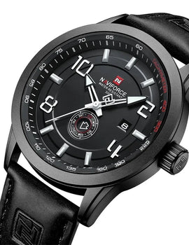 Watches Simple Fashion Waterproof PU Strap Luminous Date Week Male Quartz Wristwatch Relogio Masculino