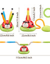 3 in 1 Ladybug Multifunction Exercise Machine Kids Jump Toss Toys Rocket Launcher Rope Sports Game Outdoor Educational Toy Gifts