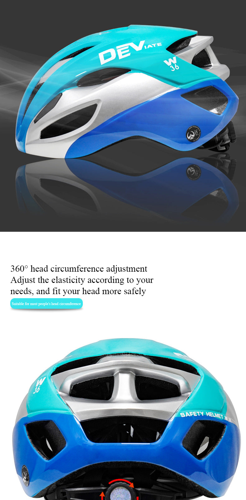Lightweight Adjustable Road And Mountain Cycling Helmet