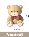 1 Set Brown Bear Cake Toppers  2-4cm White Balls Boho Teddy Bear Cake Topper for Birthday  Shower Cupcake Cake Decoration