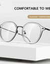Ultra-light Fashion Flexible TR90 Eyewear Men Retro Round Decorative Optical Prescription Eyeglasses Frame