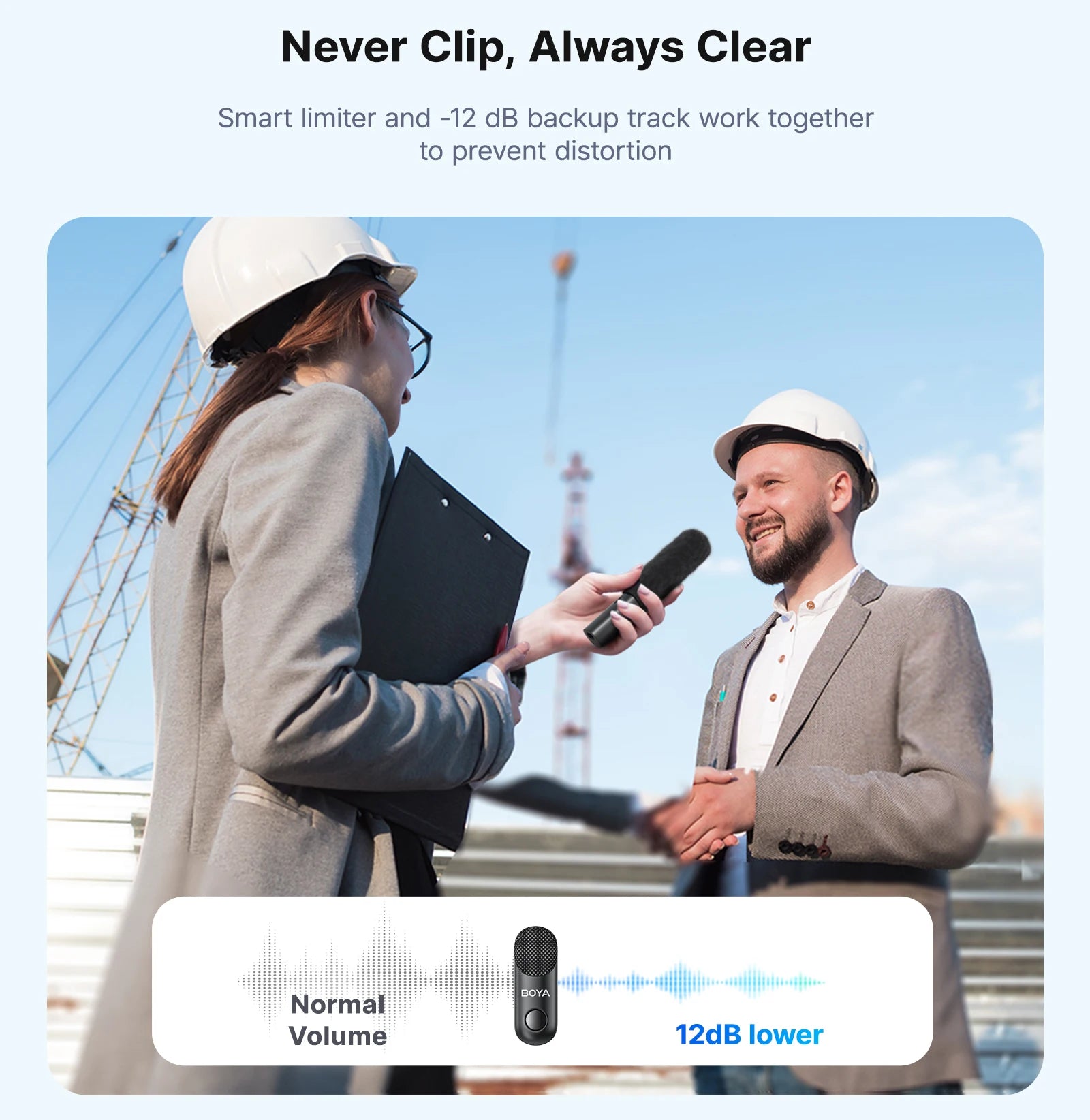 Magic Professional Wireless Lapel Microphone Shotgun/Desktop/Handheld Mic for iPhone Android Camera PC Video Recording