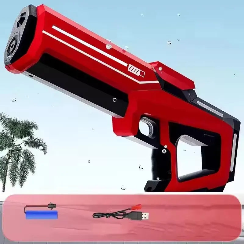 Electric Water Gun with Automatic Water Absorption Rechargeable Outdoor Water Blaster