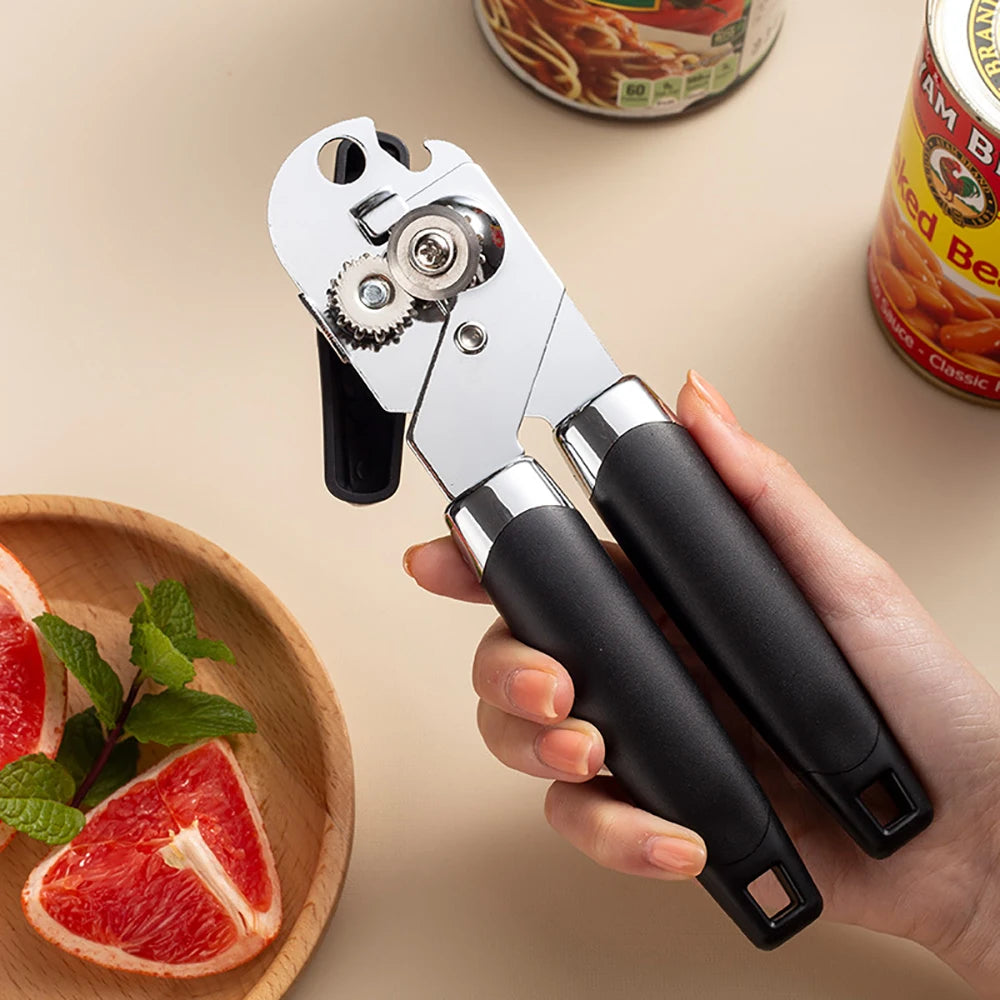 Multifunction Stainless Steel Manual Cans Opener Professional Ergonomic Opener For Cans Side Cut Can Opener Kitchen Tools
