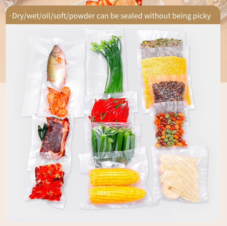 Mini Cordless Vacuum Sealer with Digital Display – Rechargeable Food Bag Vacuum & Heat Sealing Machine for Kitchen Storage