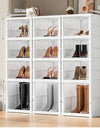 Shoe Organizer Foldable Plastic Shoe Storage Boxes for Sneakers Stackable Dustproof Transparent Cabinet Multi Layer Shoes Rack