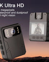 4K HD Mini Camera Police Recorder With Hd Ips Screen Hd Police Body Camera, Can Wear A Portable Body Camera