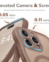 For iPhone 15 Pro Max Case Curly Wave Frame Shape Design Camera Protection Drop Shockproof Compatible with MagSafe Phone Case