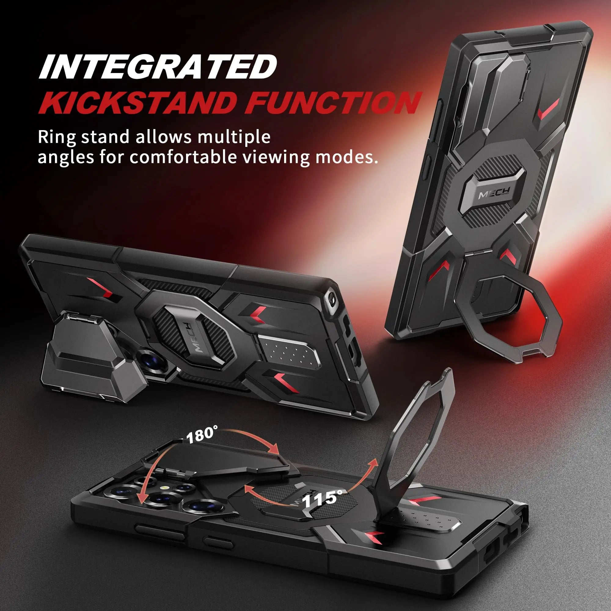 Case for Samsung Galaxy S25 Ultra with Privacy Screen Protector, MagSafe-Compatible Ring Stand, and Rugged Slim Design