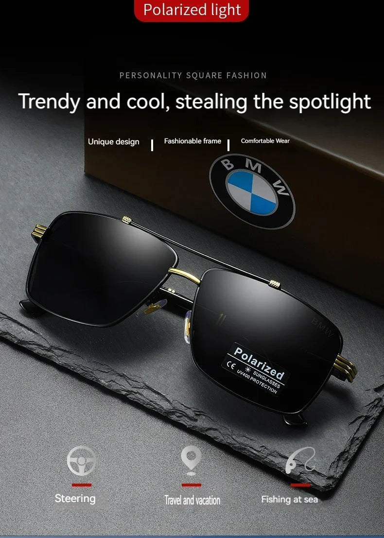 BWM Luxury Polarized Sunglasses Men UV Anti-Glare glasses For BMW